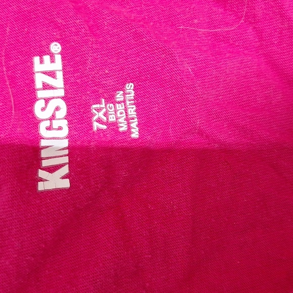 KINGSIZE SIZE 7 (7X) PINK V-NECK T-SHIRT - Picture 5 of 6